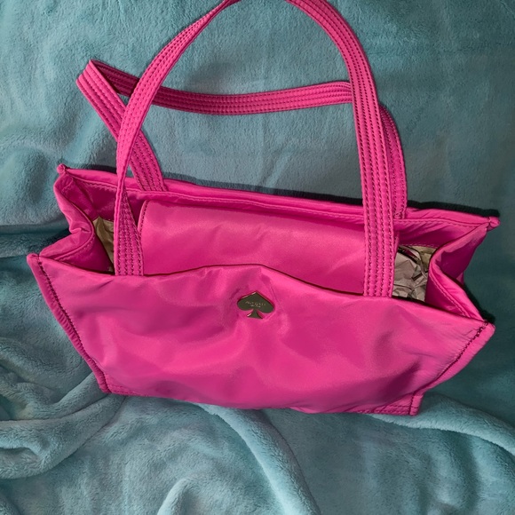 ♠️kate spade Hot Pink Sateen Shoulder Bag♠️. EUC! - Picture 3 of 6
